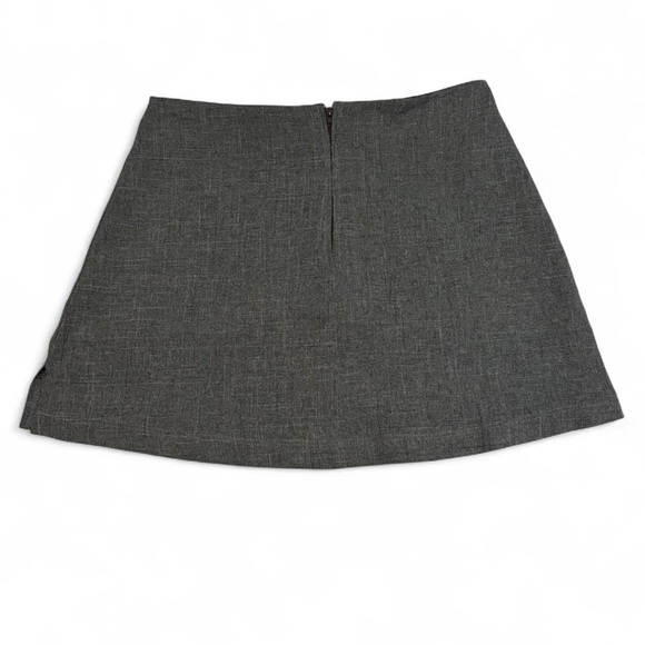 VTG Y2K Charcoal Mini Skirt M Floral Embroidered Grunge Fairycore 2000s - Picture 2 of 6